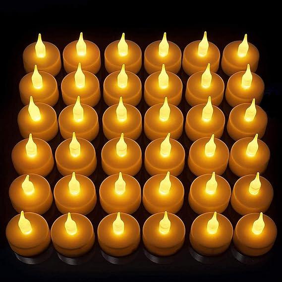 Battery Operated LED Candle Diya Decorative Lights Pack of 24