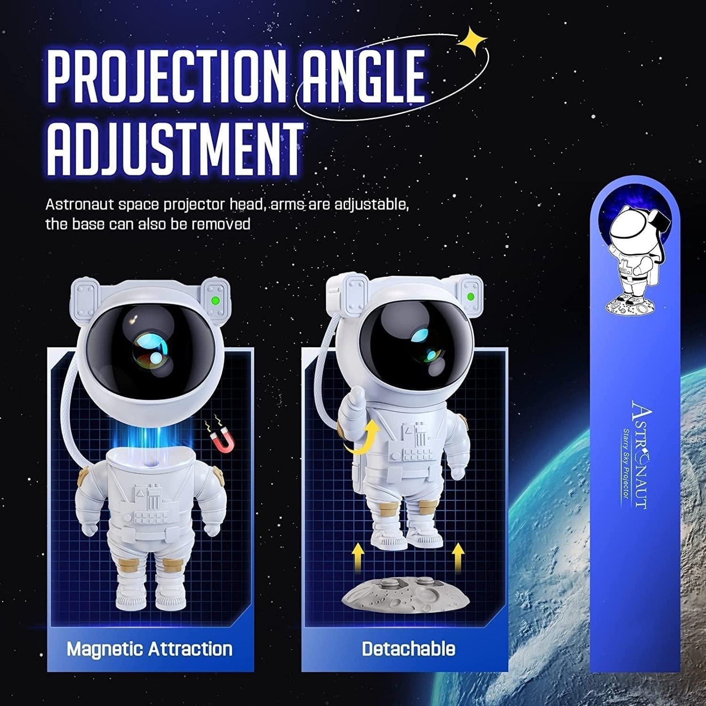 Astronaut Galaxy Light Projector Star Night LED Light With Remote/Timer