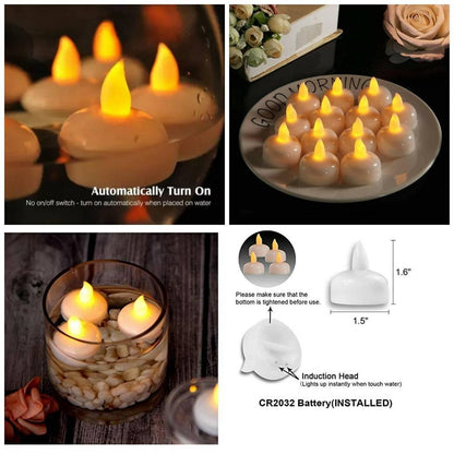 Battery Operated LED Candle Diya Decorative Lights Pack of 24