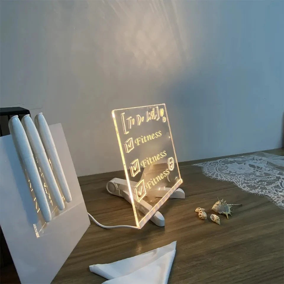 3d Acrylic Led Writing Note Board